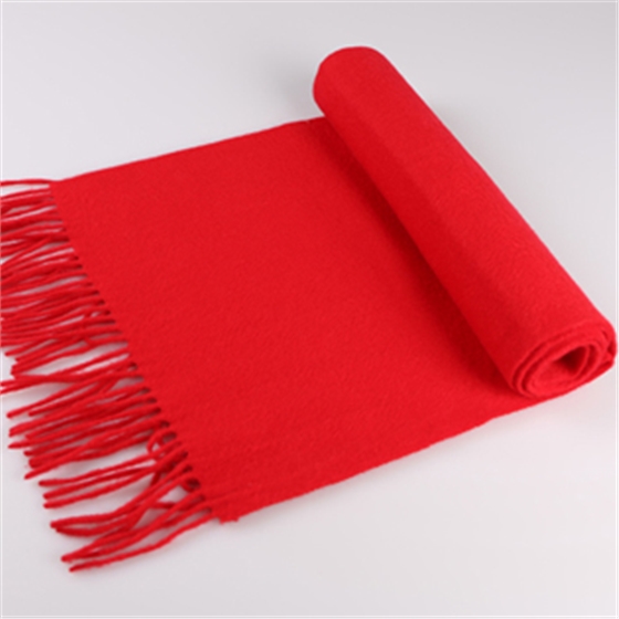 羊绒红色围巾