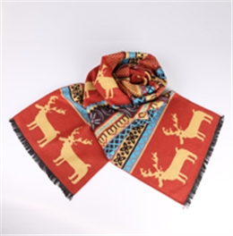 圣诞节小鹿围巾