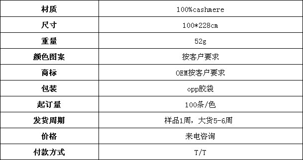 羊绒围巾 渐变围巾 围巾定制 女士披肩