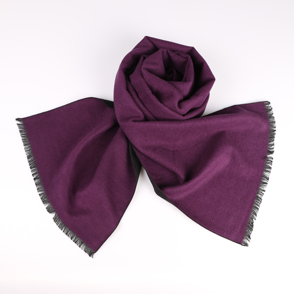 秋冬紫色围巾